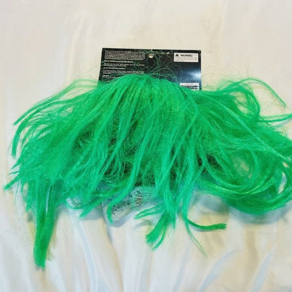 Halloween Clown W/ Green Hair Rubber Mask Midnight Creatures Seasons Adult - Picture 6 of 9